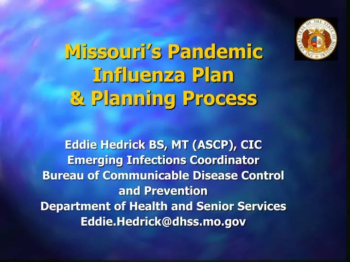 missouri s pandemic influenza plan planning process