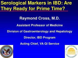 Serological Markers in IBD: Are They Ready for Prime Time?