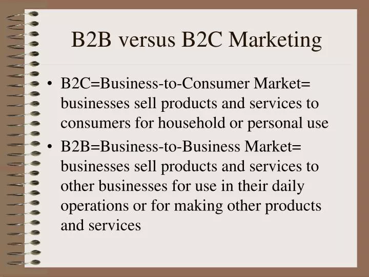 b2b versus b2c marketing