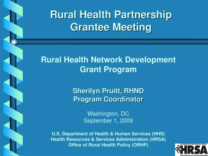 rural health partnership grantee meeting