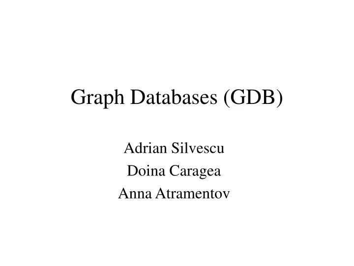 graph databases gdb