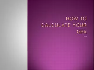 How to calculate your gpa