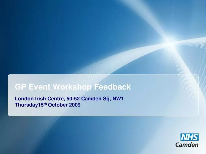 gp event workshop feedback