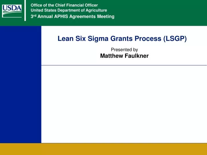 lean six sigma grants process lsgp