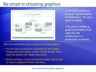 Be smart in choosing graphics