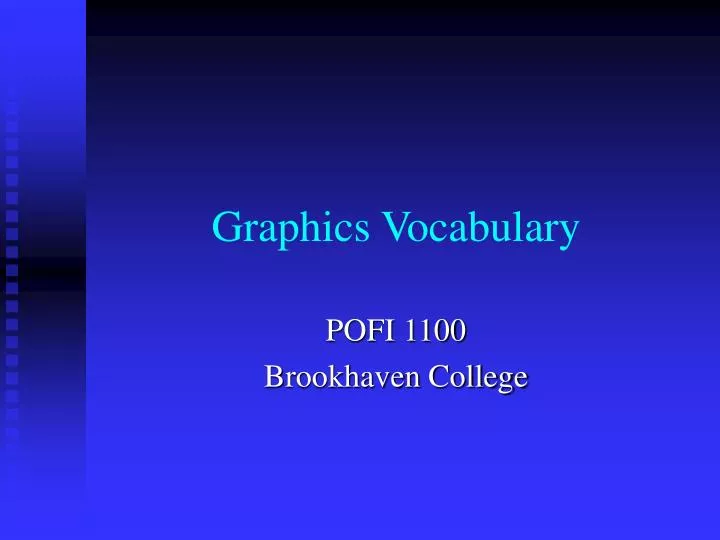 graphics vocabulary