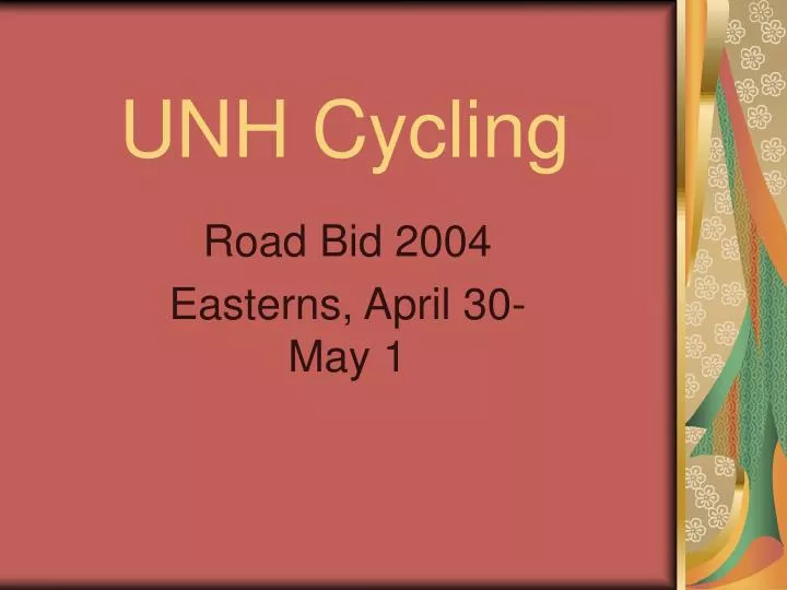 unh cycling