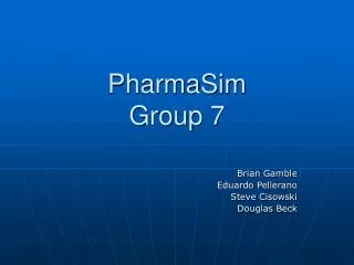 PharmaSim Group 7