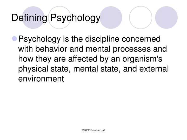 defining psychology