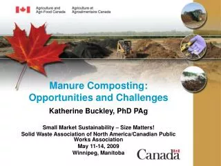 Manure Composting: Opportunities and Challenges