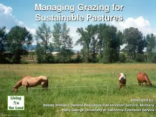 Managing Grazing for Sustainable Pastures