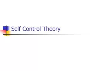 Self Control Theory