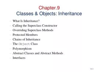 Chapter.9 Classes &amp; Objects: Inheritance