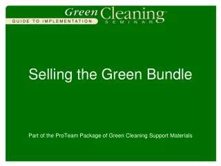 Selling the Green Bundle