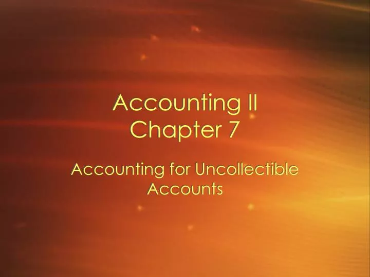 accounting ii chapter 7