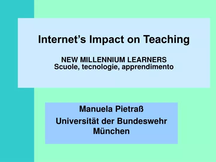 internet s impact on teaching new millennium learners scuole tecnologie apprendimento