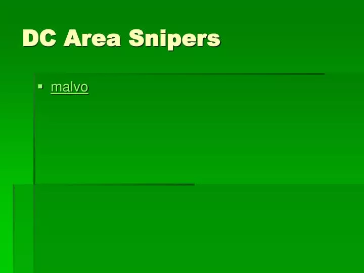 dc area snipers