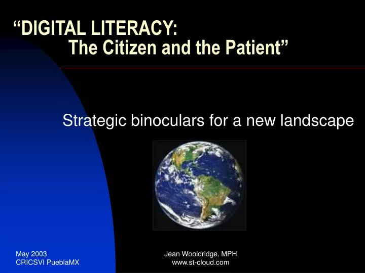 digital literacy the citizen and the patient