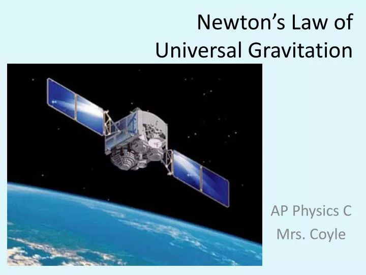 newton s law of universal gravitation