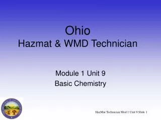 Ohio Hazmat &amp; WMD Technician