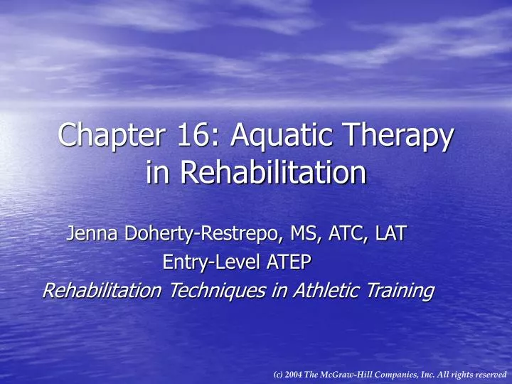 chapter 16 aquatic therapy in rehabilitation