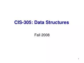 CIS-305: Data Structures