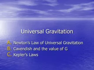 Universal Gravitation