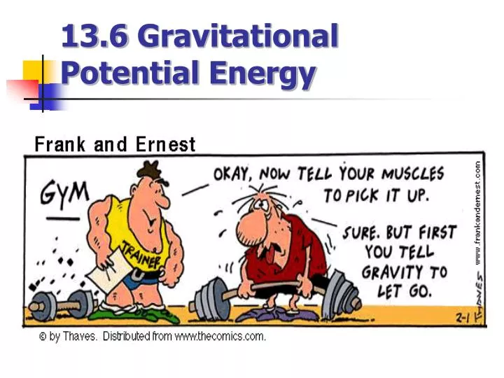 13 6 gravitational potential energy