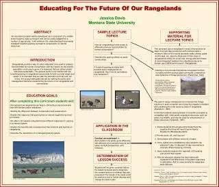 Educating For The Future Of Our Rangelands