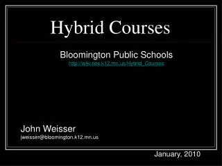 Hybrid Courses