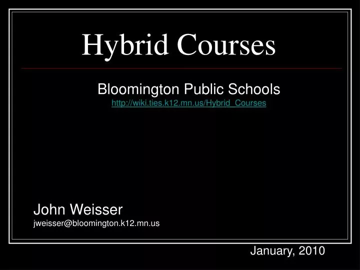 hybrid courses