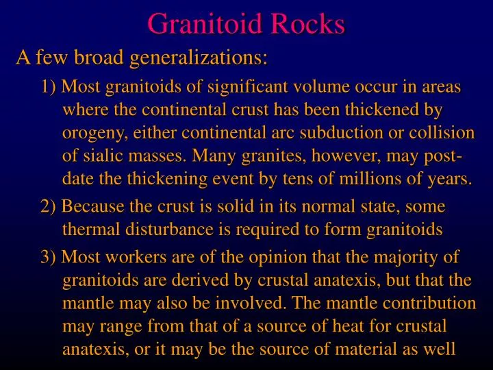 granitoid rocks