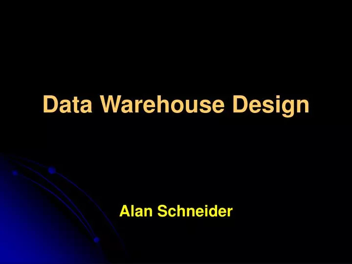 data warehouse design