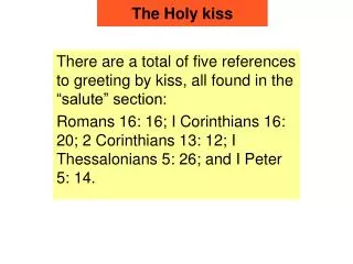 The Holy kiss
