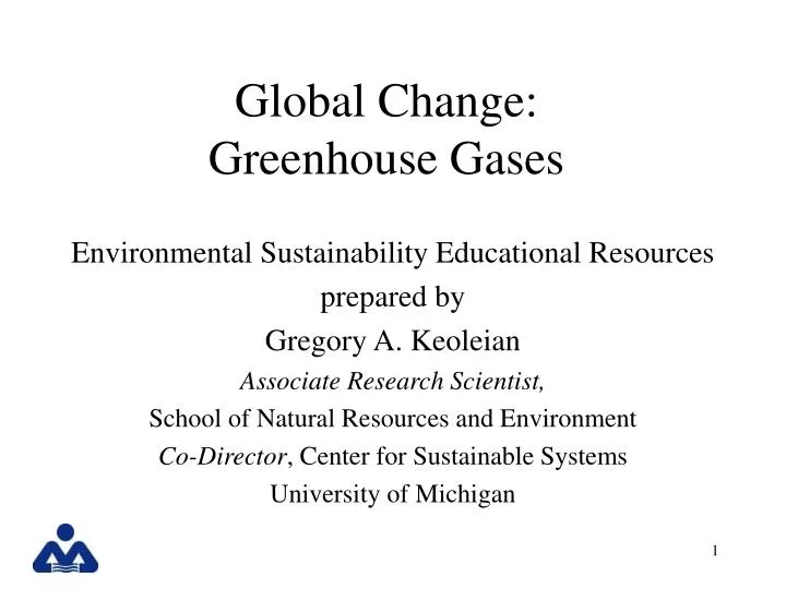global change greenhouse gases