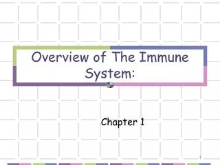 Overview of The Immune System: