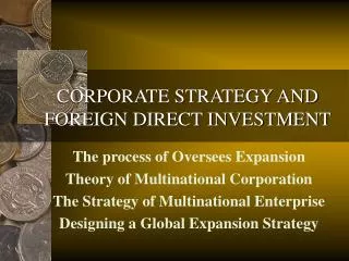 CORPORATE STRATEGY AND FOREIGN DIRECT INVESTMENT