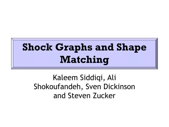 shock graphs and shape matching