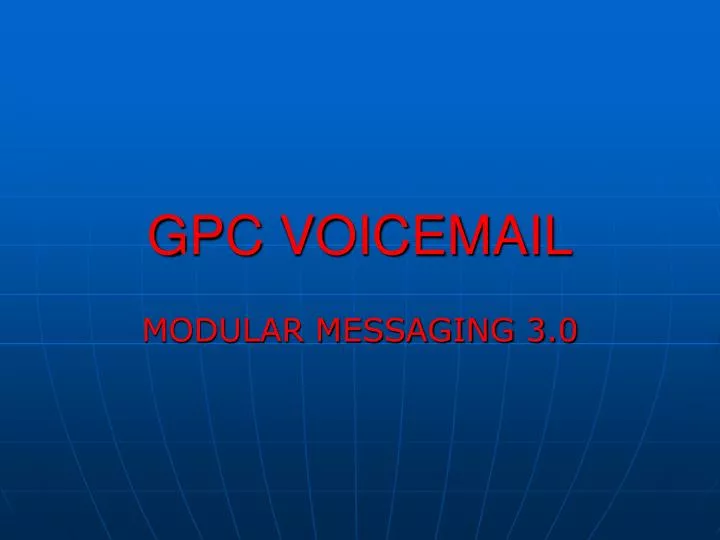 gpc voicemail