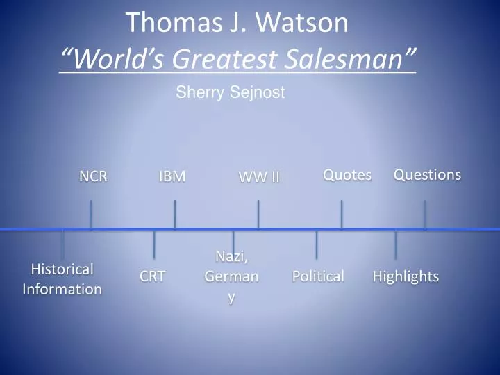 thomas j watson world s greatest salesman