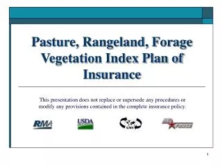 Pasture, Rangeland, Forage Vegetation Index Plan of Insurance