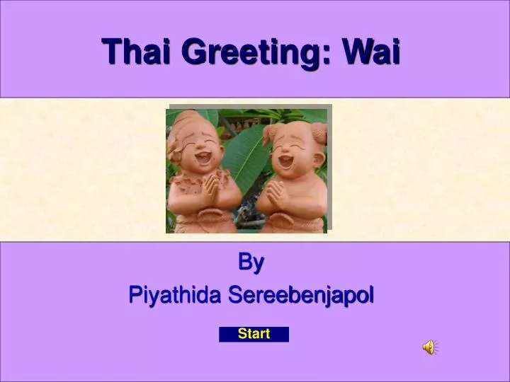 thai greeting wai