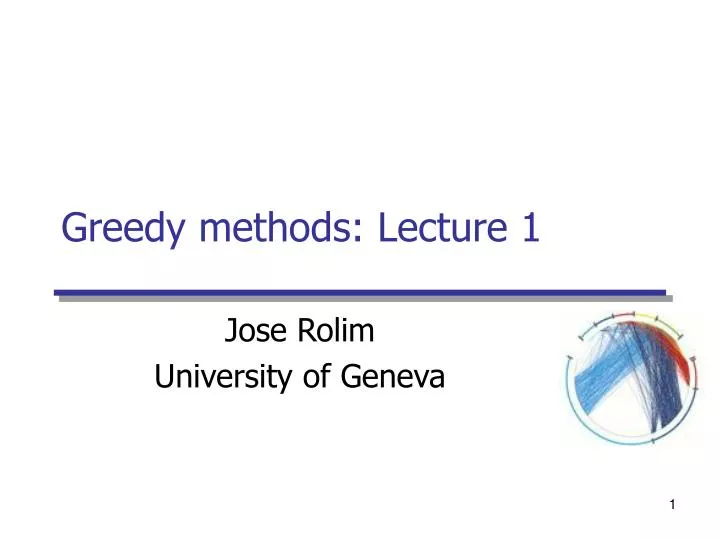 greedy methods lecture 1