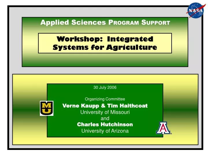 workshop integrated systems for agriculture