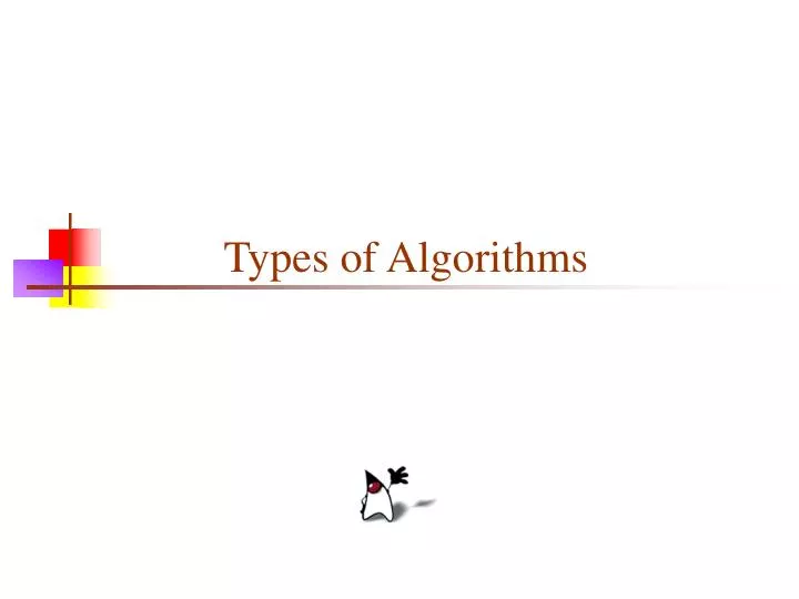 types of algorithms