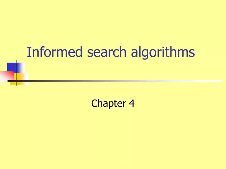 informed search algorithms