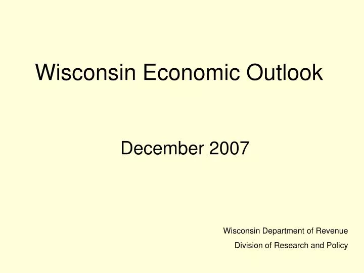 wisconsin economic outlook