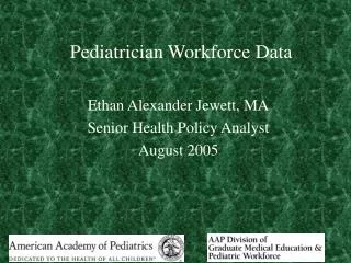 Pediatrician Workforce Data