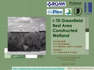 I-70 Greenfield Rest Area Constructed Wetland