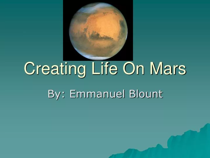 creating life on mars